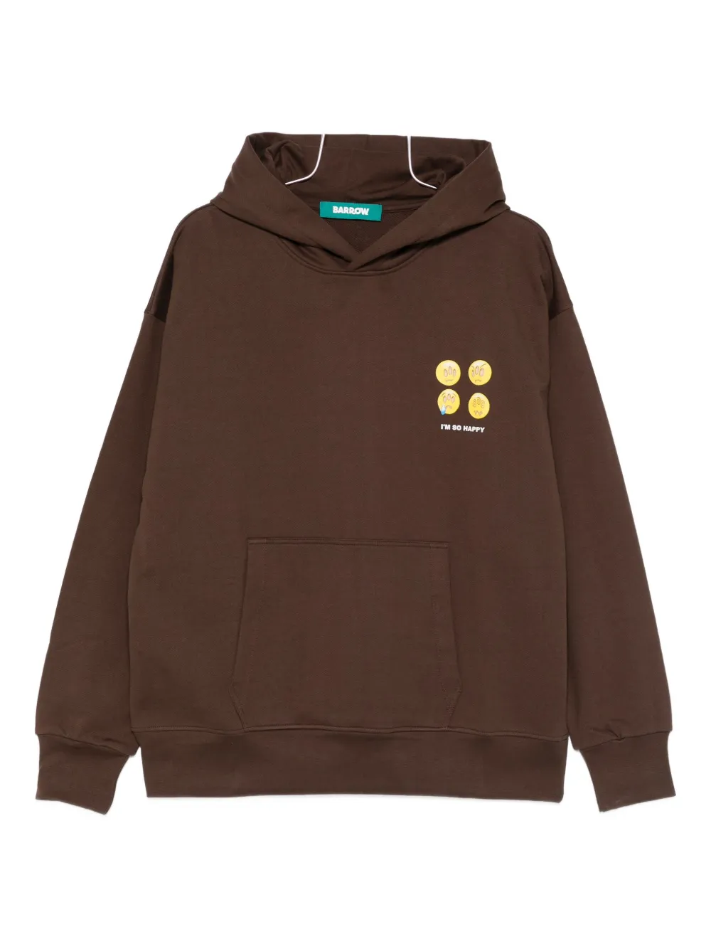 BARROW graphic-print hoodie | Brown | Image 1