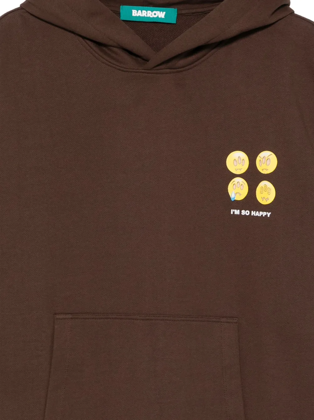Barrow Graphic-print Hoodie In Brown