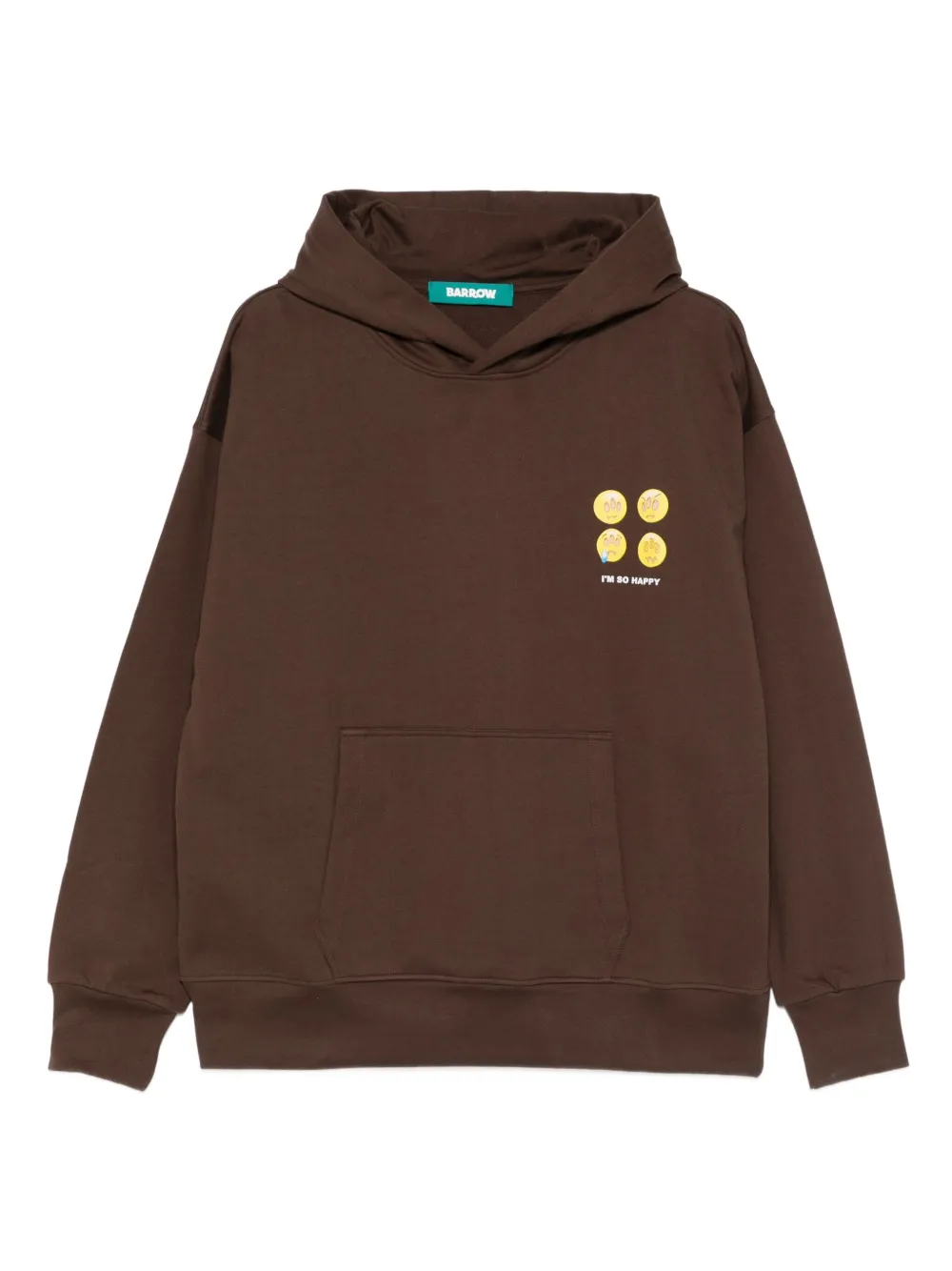BARROW graphic-print hoodie | Brown | Image 1