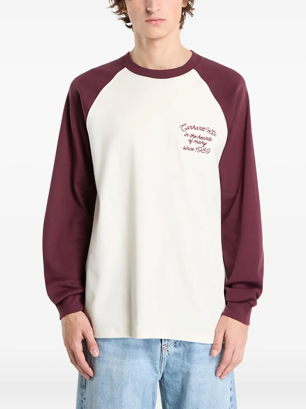Carhartt Long Sleeve Alston T-shirt In Burgundy
