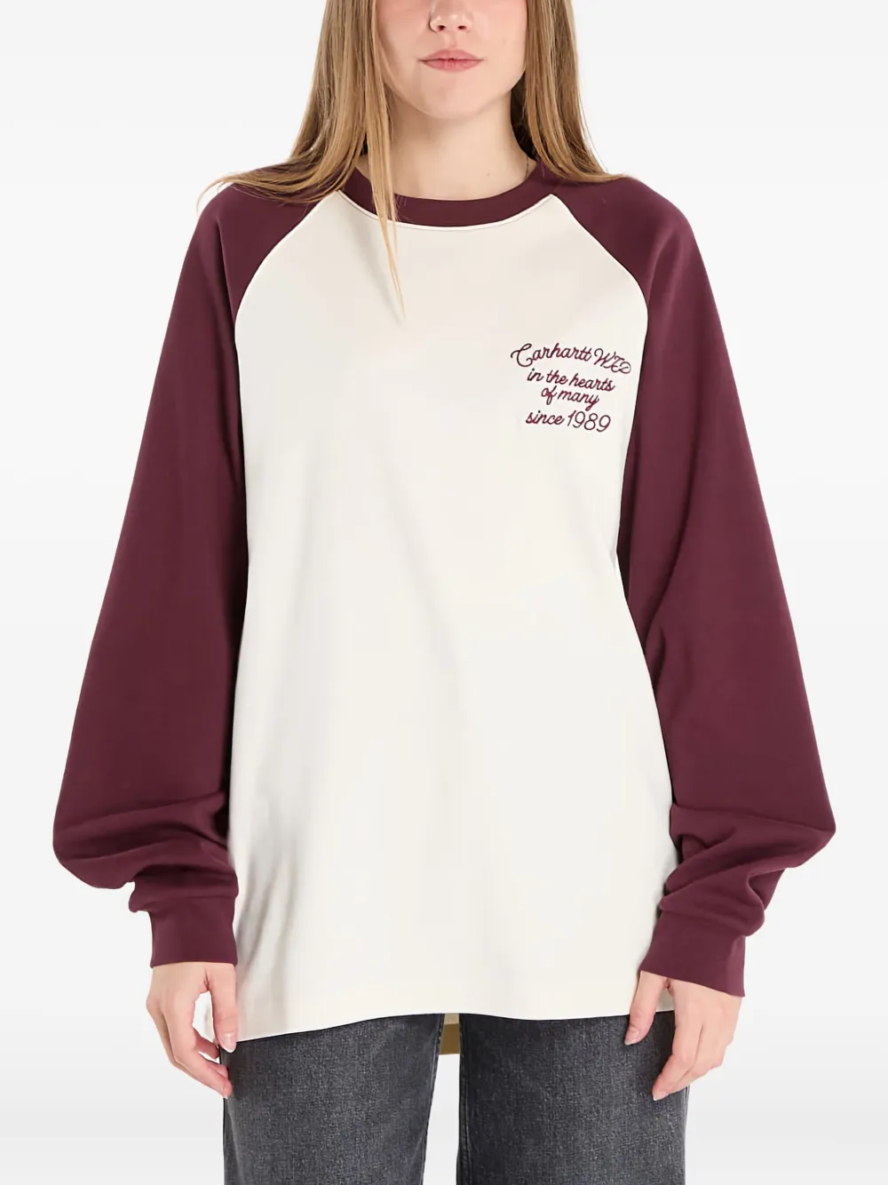 Carhartt Long Sleeve Alston T-shirt In Burgundy
