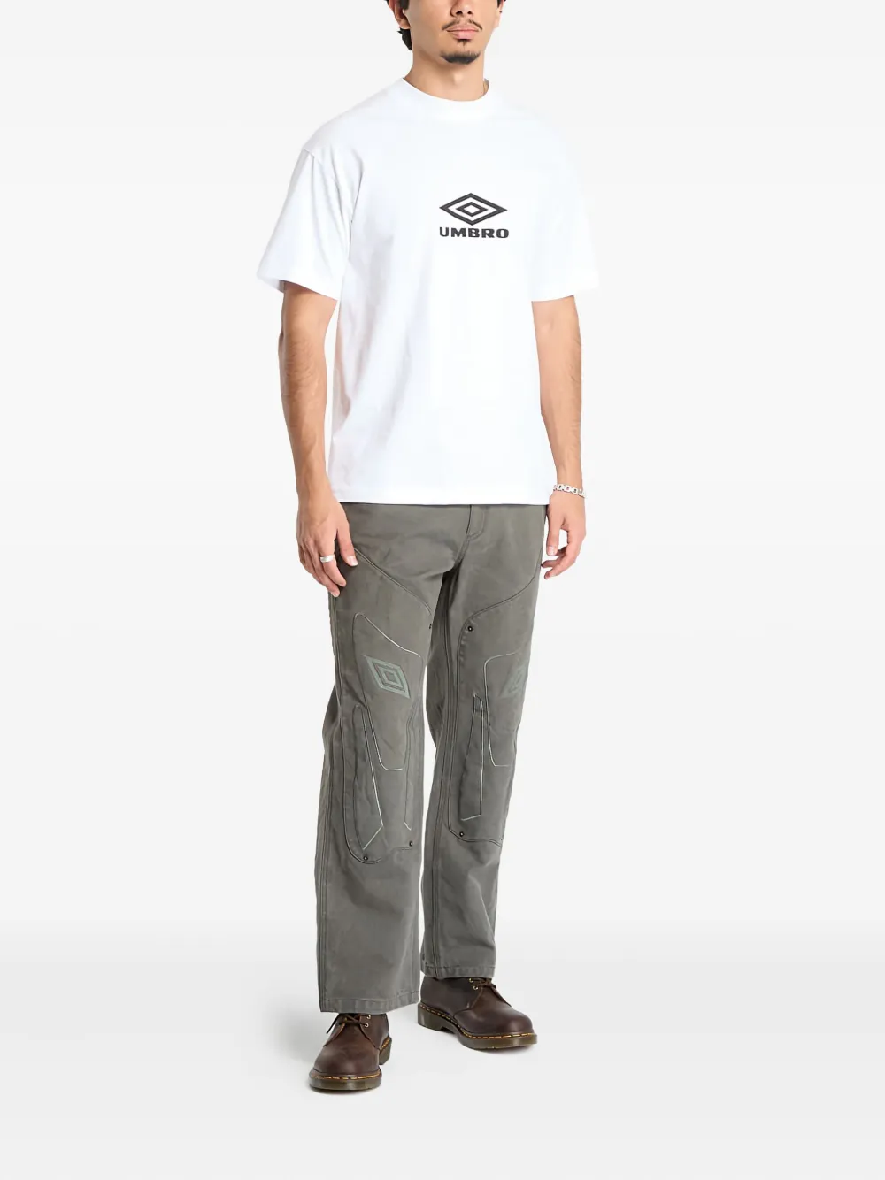 UMBRO logo-print T-shirt - Wit
