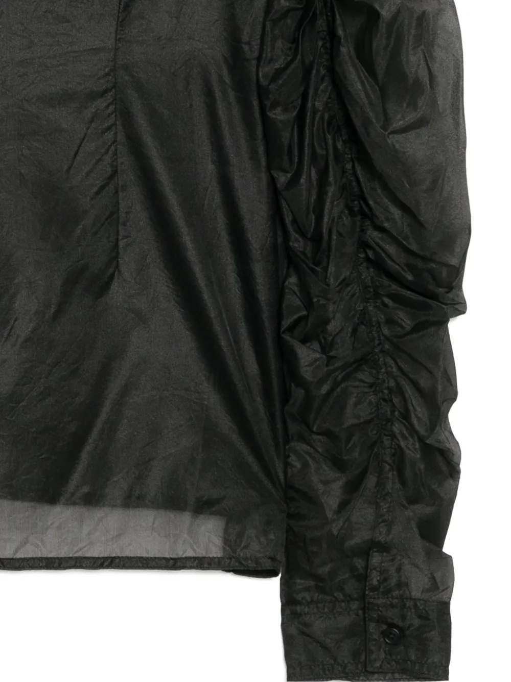 Rundholz See-through Asymmetric Shirt In Black