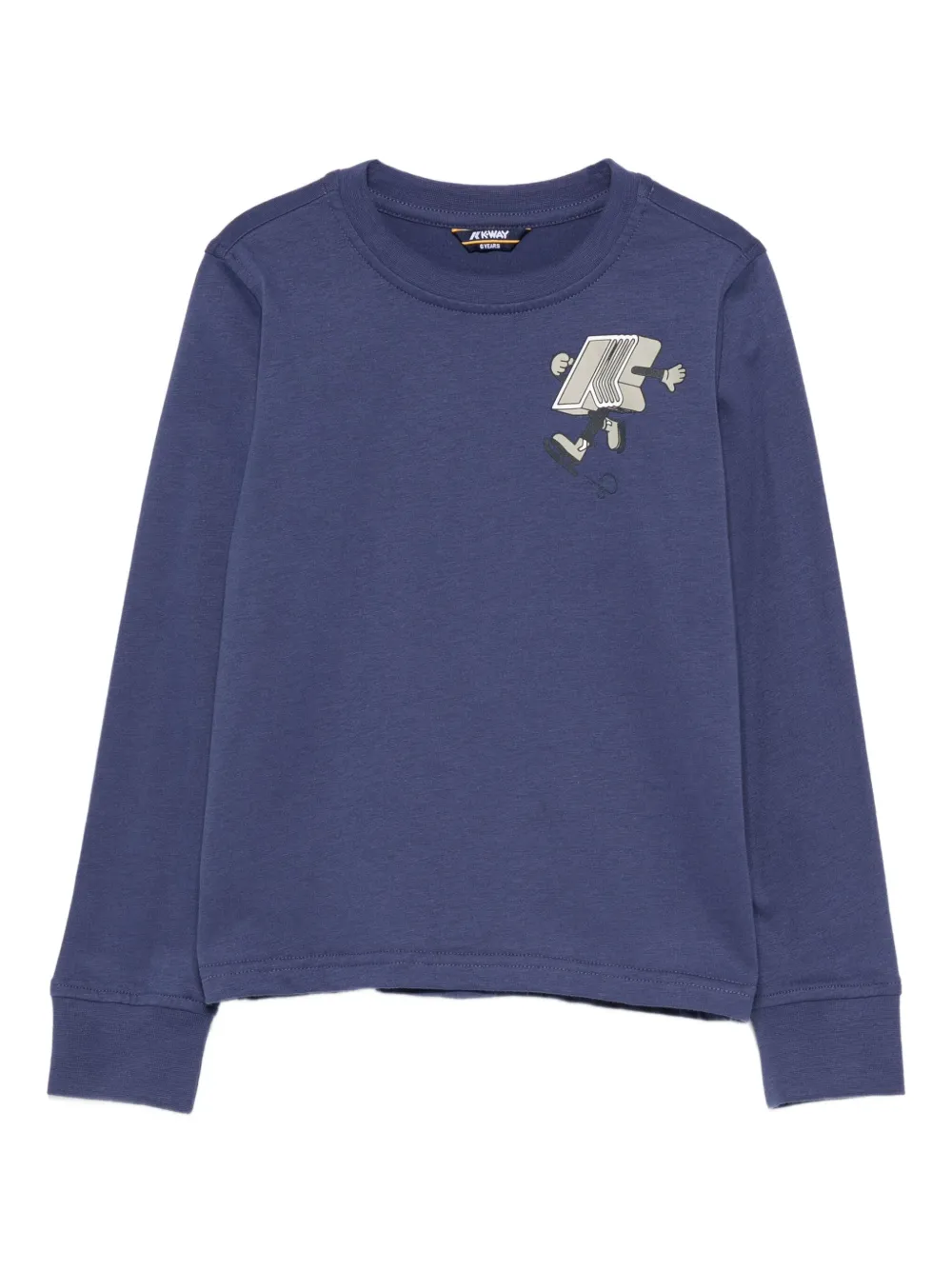 K-way Kids' Ice-skate Long-sleeve T-shirt In Blue