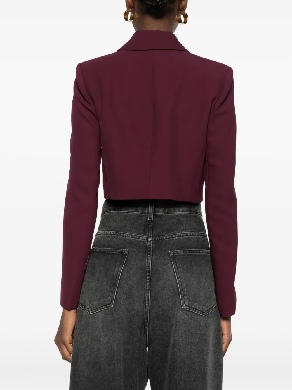 Patrizia Pepe Blazer met logo applicatie Paars