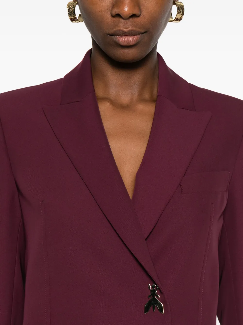 Patrizia Pepe Blazer met logo applicatie Paars