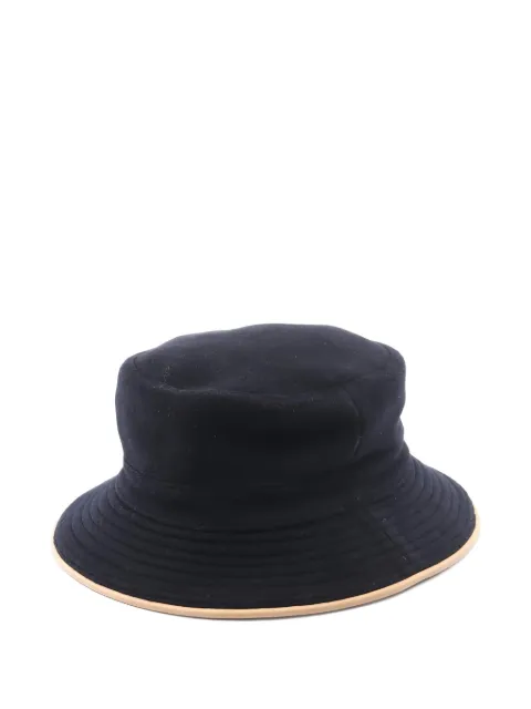 Hermès Pre-Owned 2000s cashmere leather bucket hat