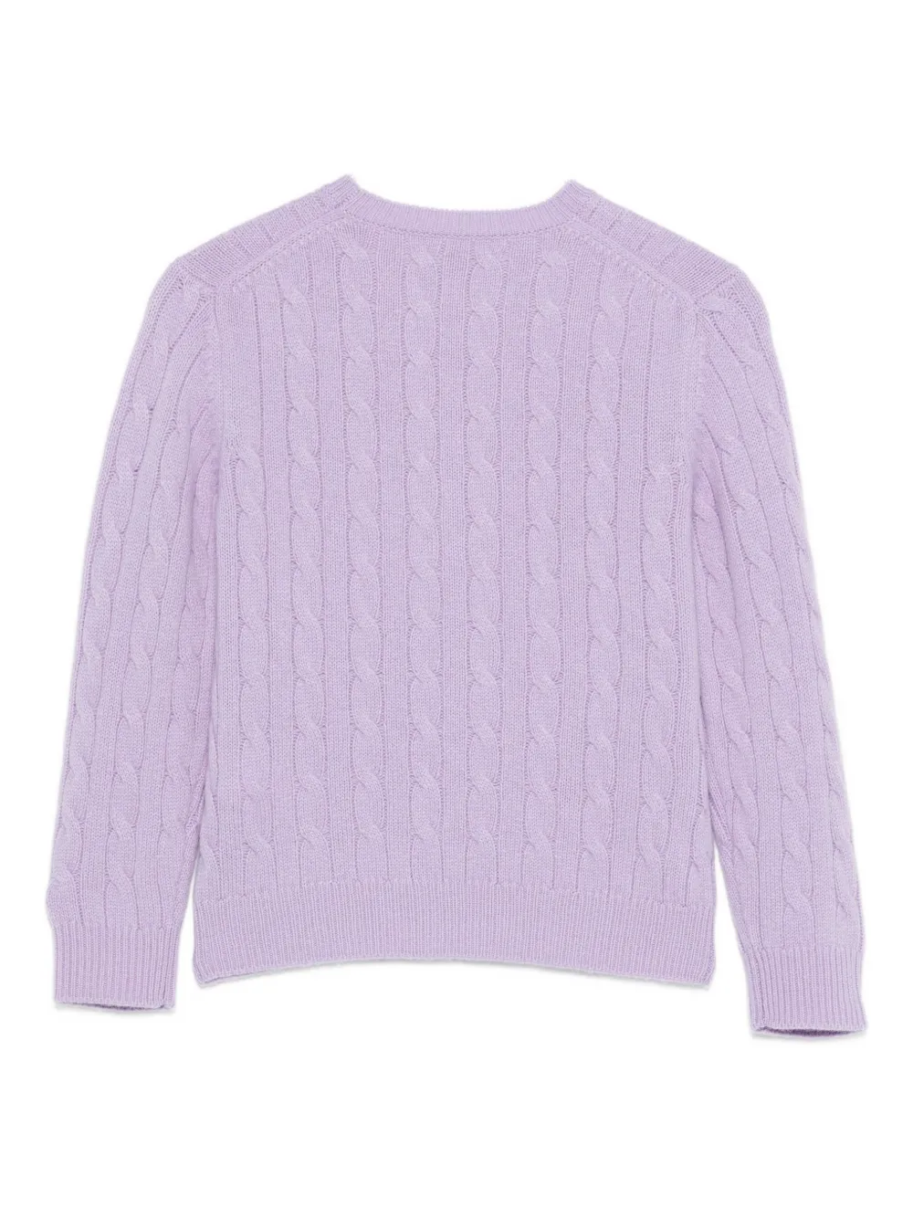 MC2 Saint Barth Kids Kabelgebreide trui Paars