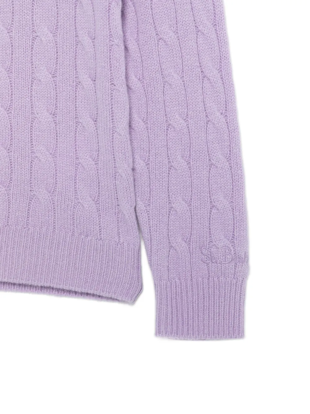 MC2 Saint Barth Kids Kabelgebreide trui Paars