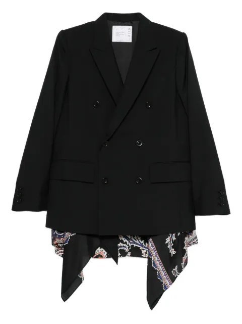 sacai double-breasted paisley blazer