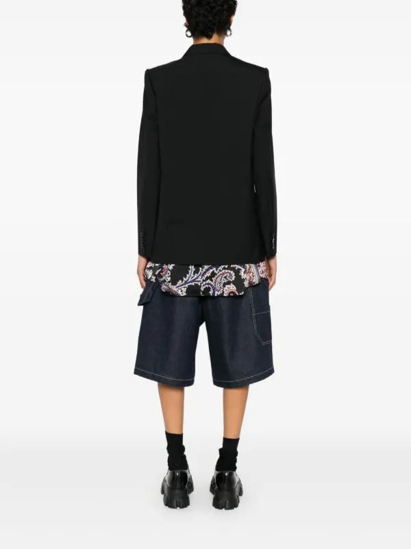 Sacai ペイズリーダブルジャケット | ブラック | FARFETCH JP