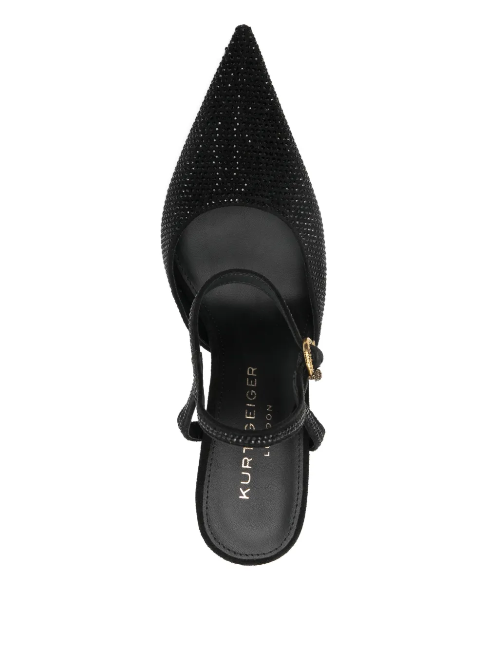 Kurt Geiger 110mm Mayfair Ankle-strap Pointed Pumps In Black