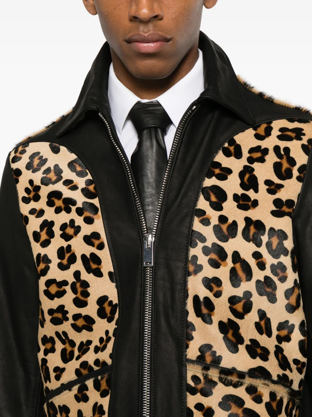 Second / Layer Phreak Leopard-print Jacket In Multi