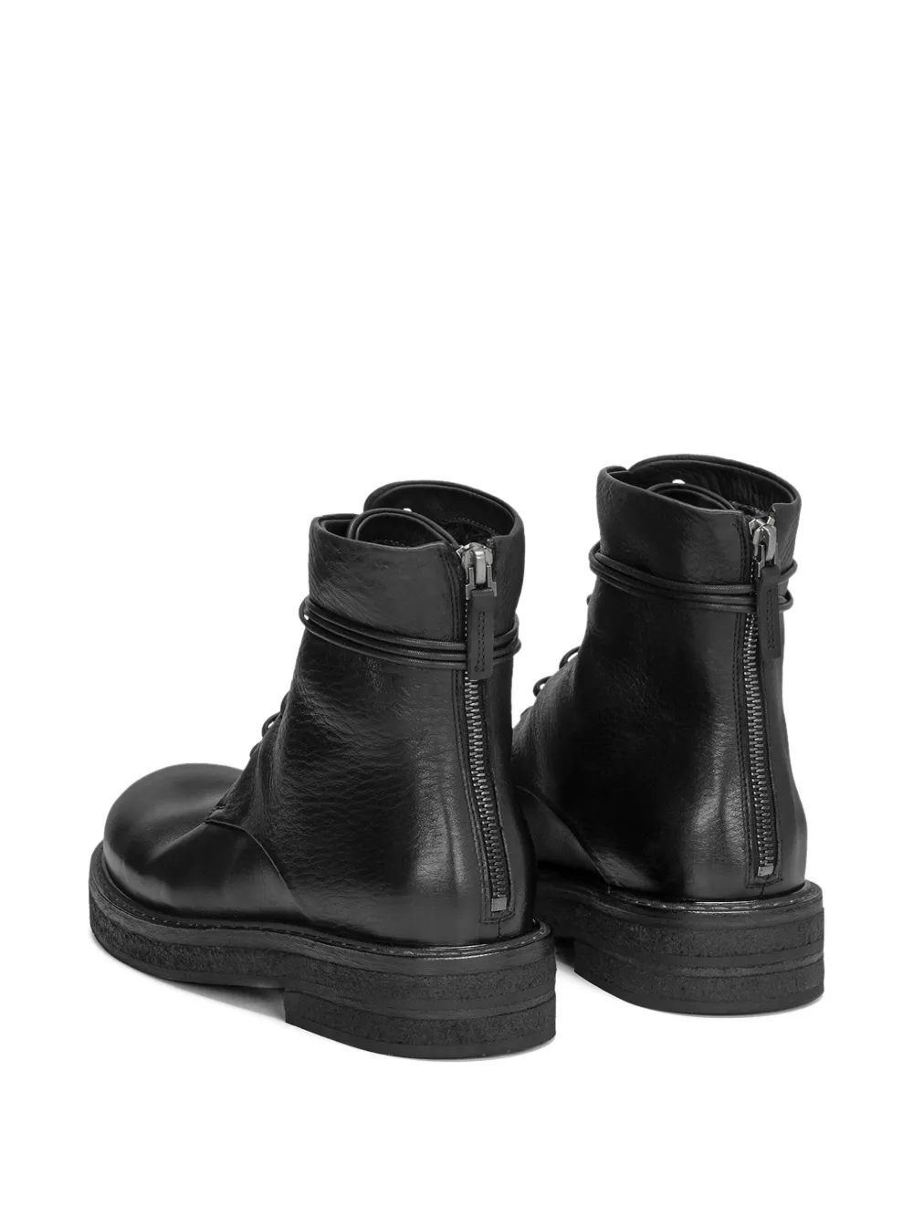 Marsèll Parrucca Lace-up Zip Boots In Black