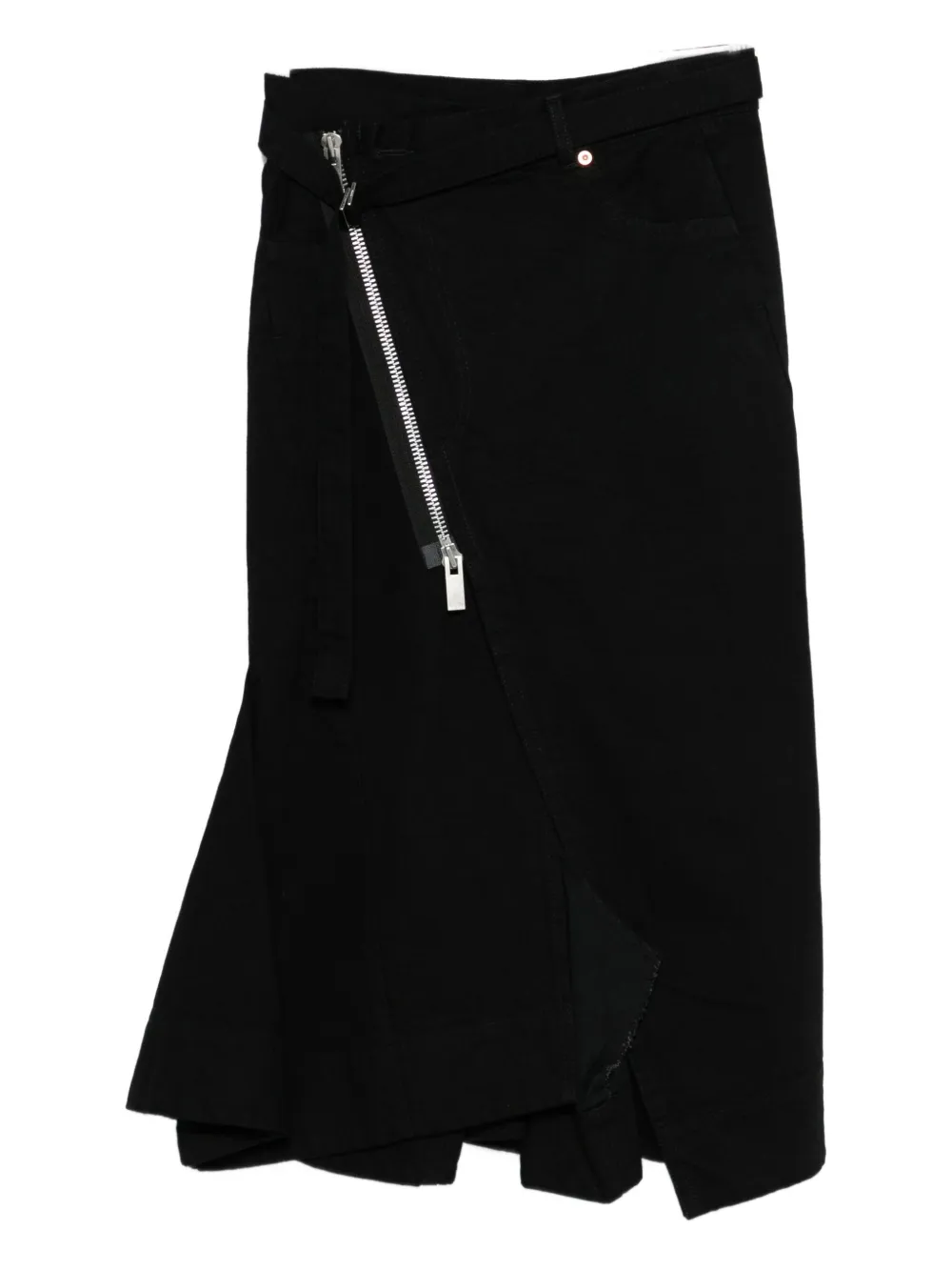 sacai zip-detail skirt - Nero