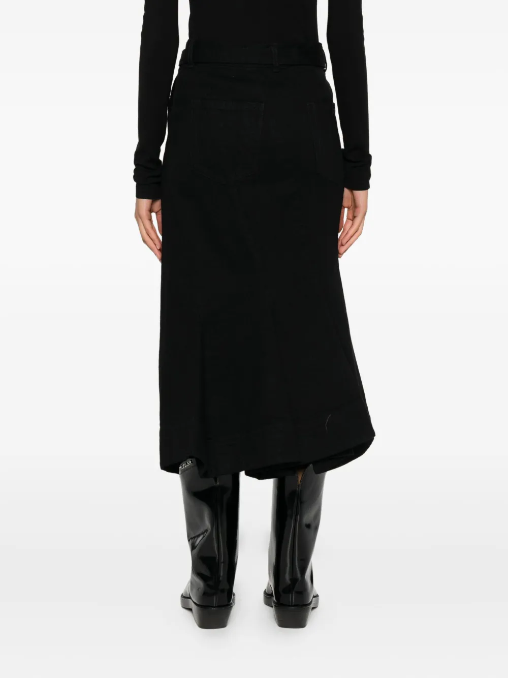 sacai Rok met rits Zwart