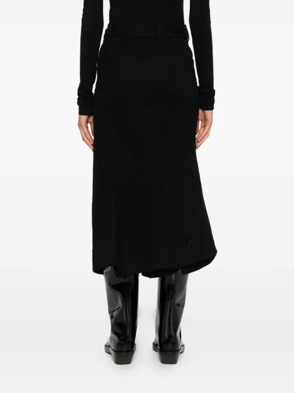 SACAI スカート ブラック　2 Sacai ジップディテール スカート | ブラック | FARFETCH JP