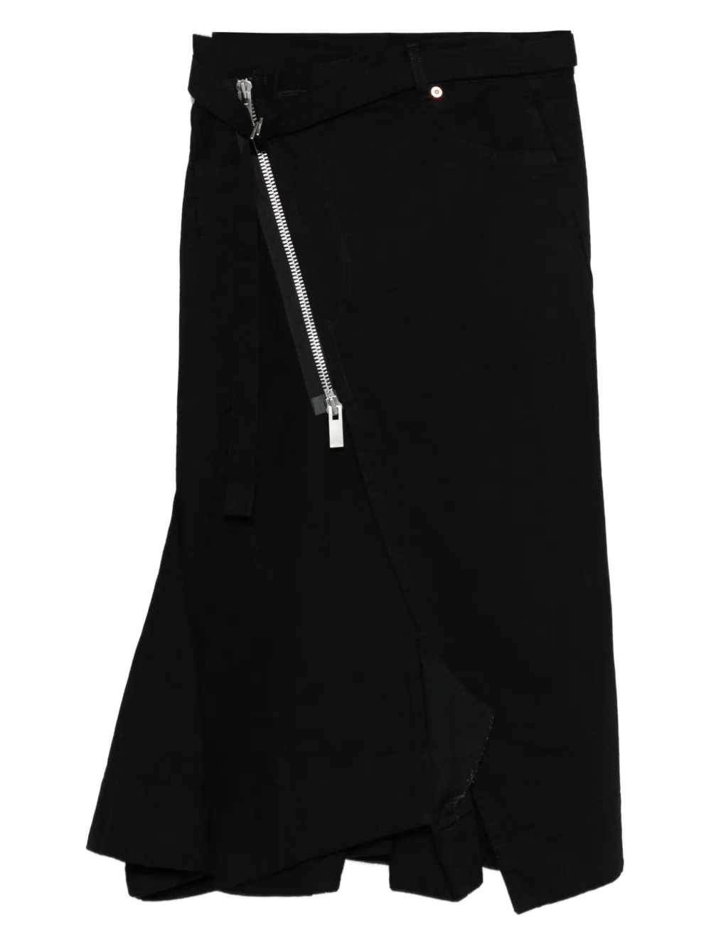 sacai ジップディテール スカート - ブラック sacai ジップディテール スカート - ブラック