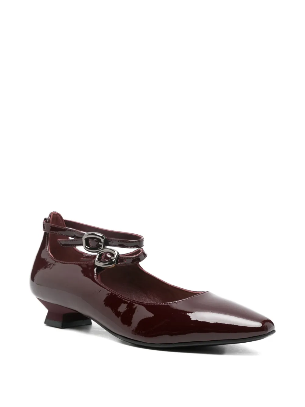 Marc Ellis Double-strap Flat Pumps In Burgundy