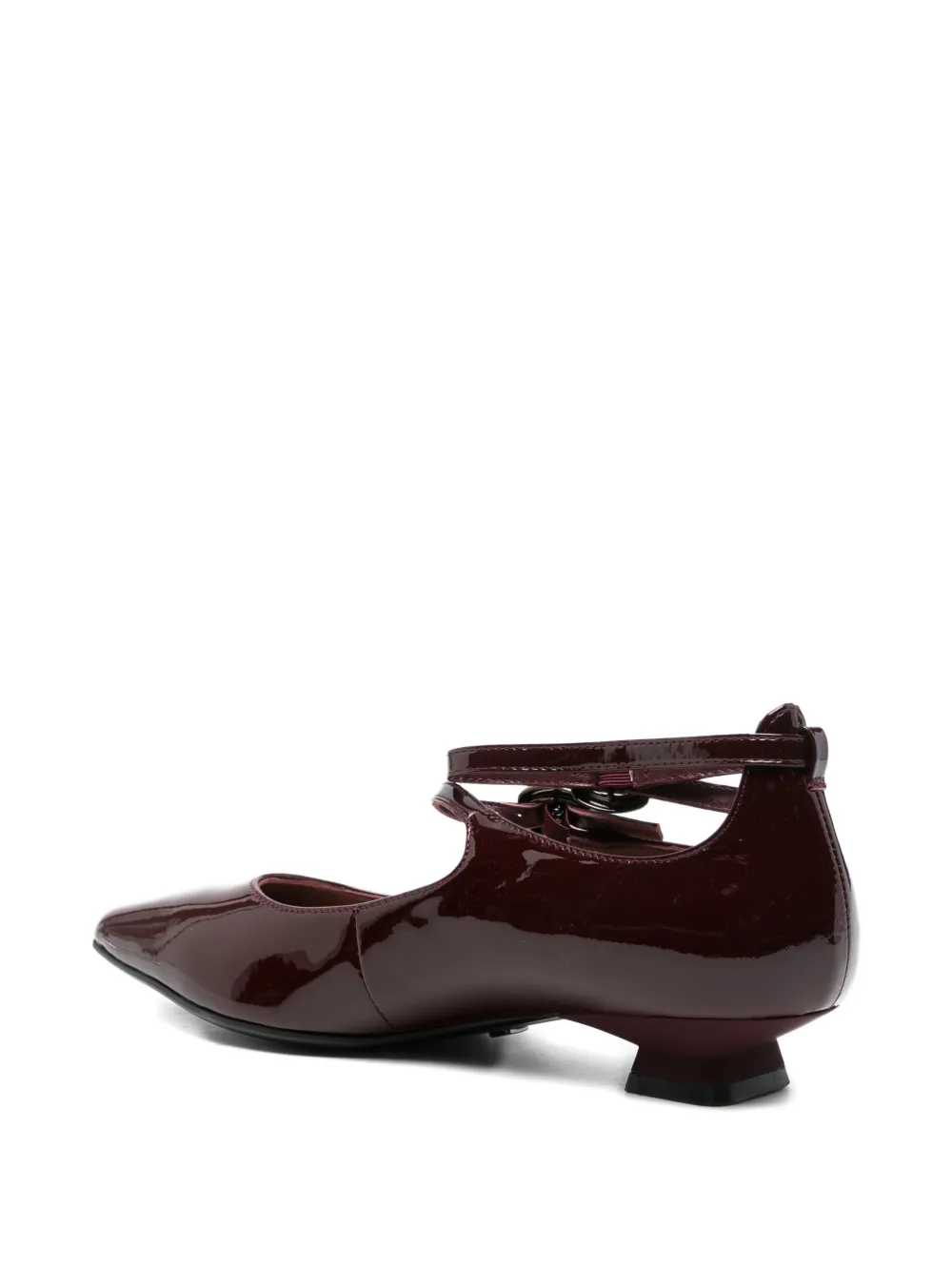 Marc Ellis Double-strap Flat Pumps In Burgundy