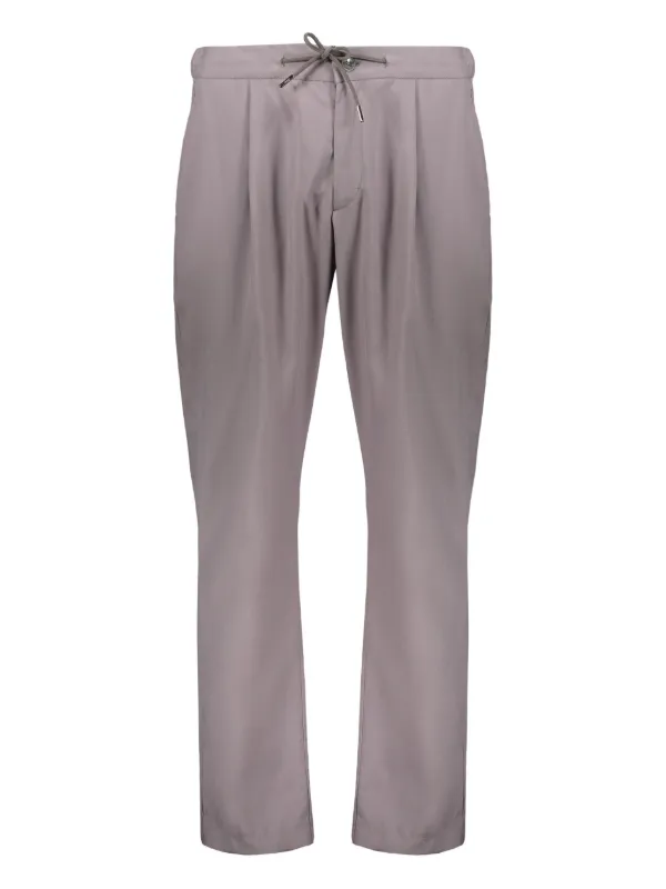 Herno Pleated Adjustable Belt Trousers in Grey