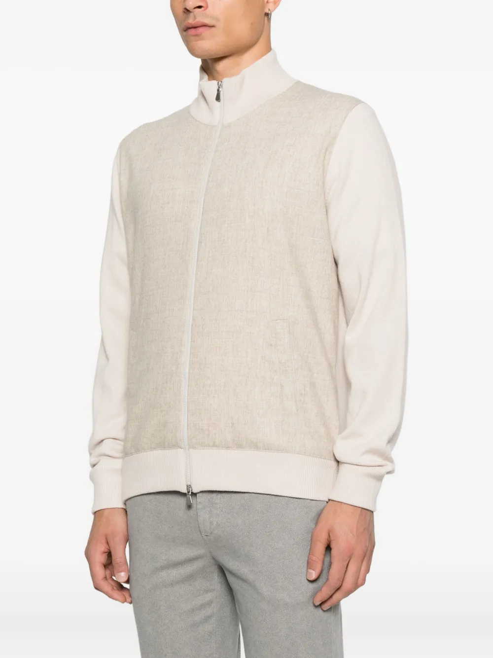  Gran Sasso Zip-up Cardigan - Neutrals 
