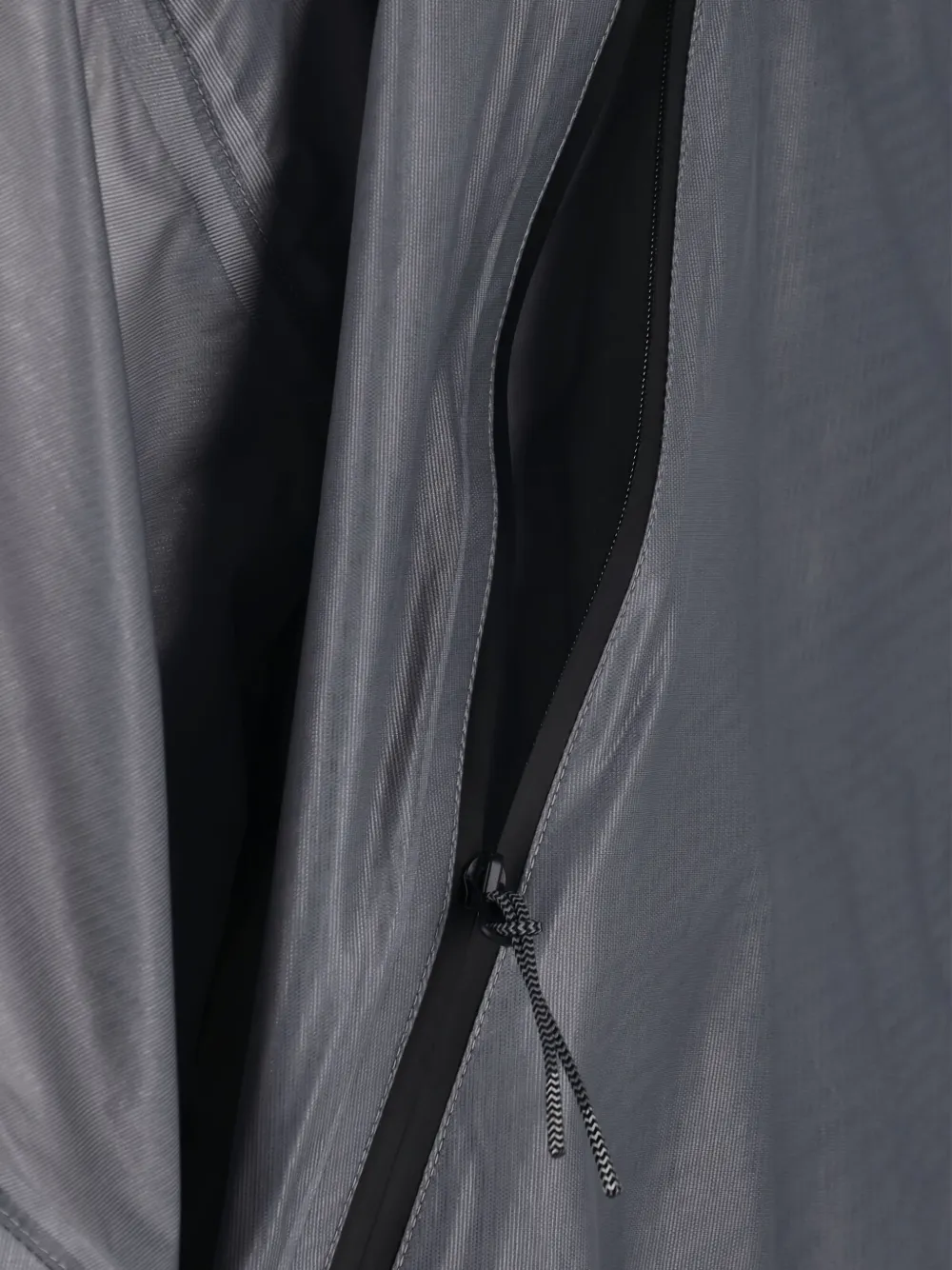 ROA Glasslike jack met capuchon Grijs