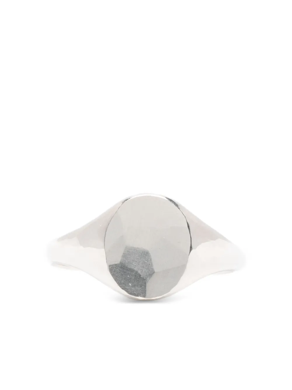  Werkstatt:münchen Hammered Signet Ring - Silver 