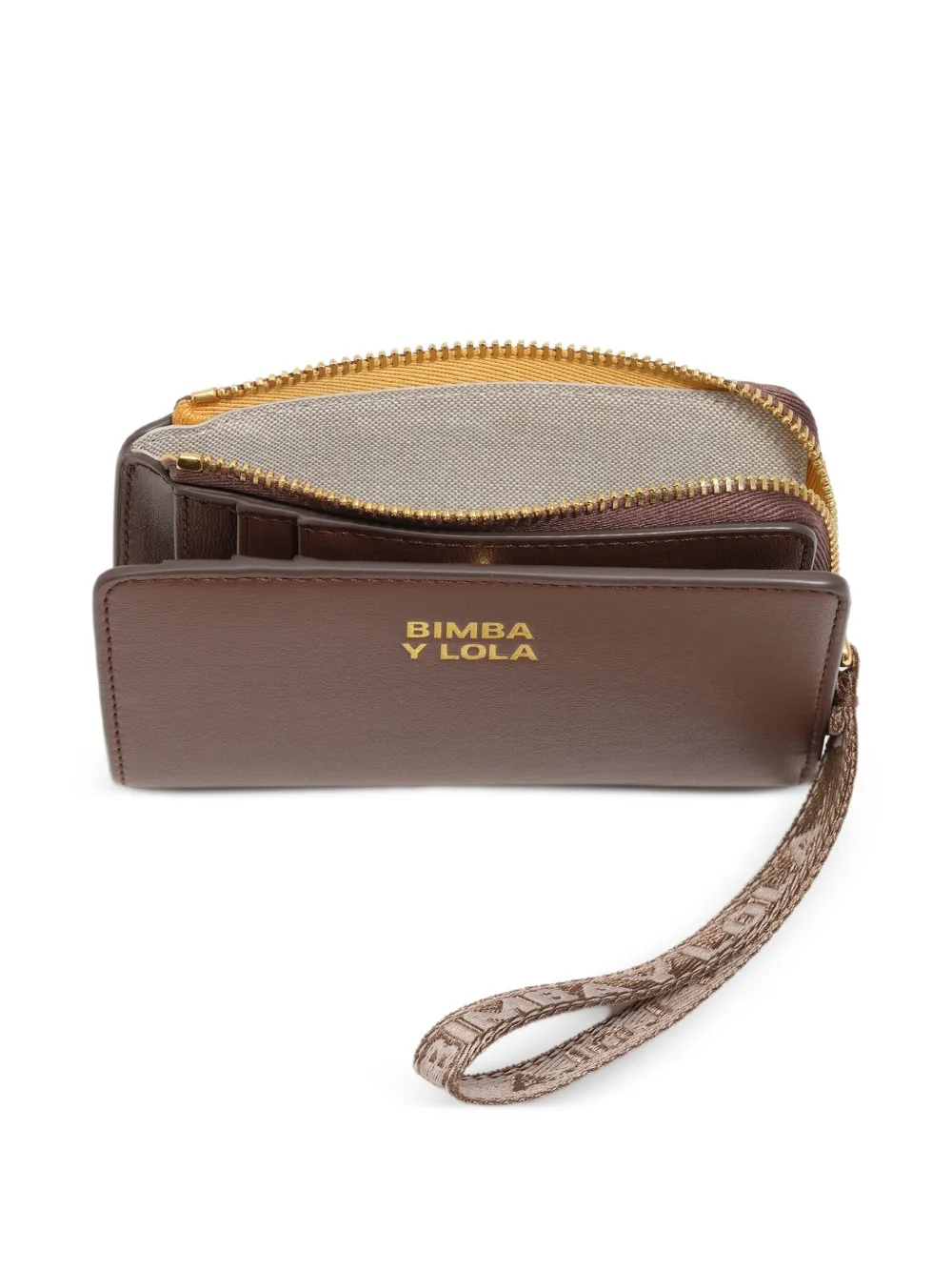 Bimba y Lola Portemonnee met rits en polsband Bruin