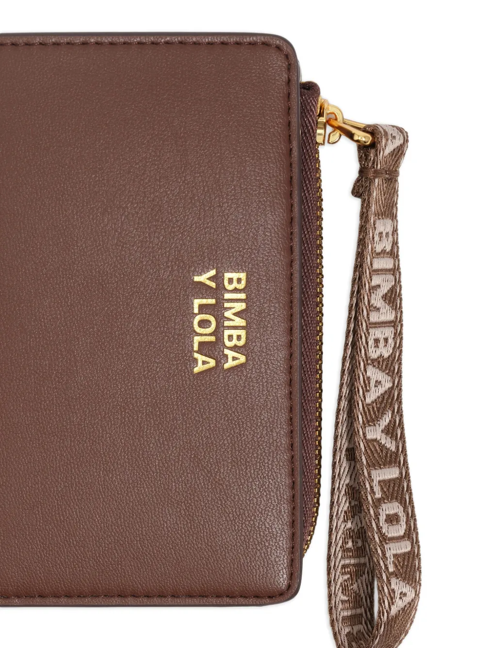 Bimba y Lola Portemonnee met rits en polsband Bruin