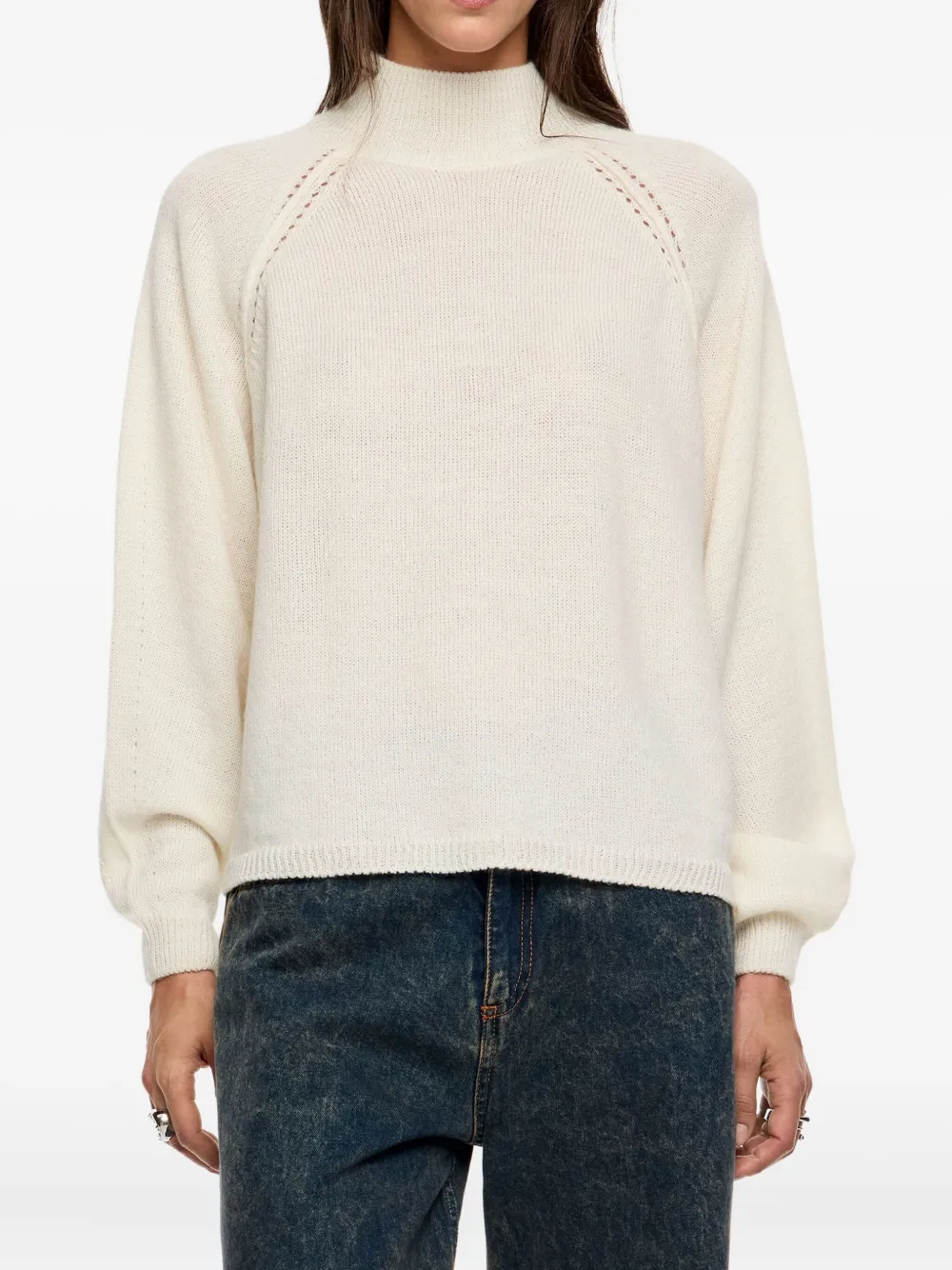 Bimba Y Lola High-neck Openwork Sweater In Multi