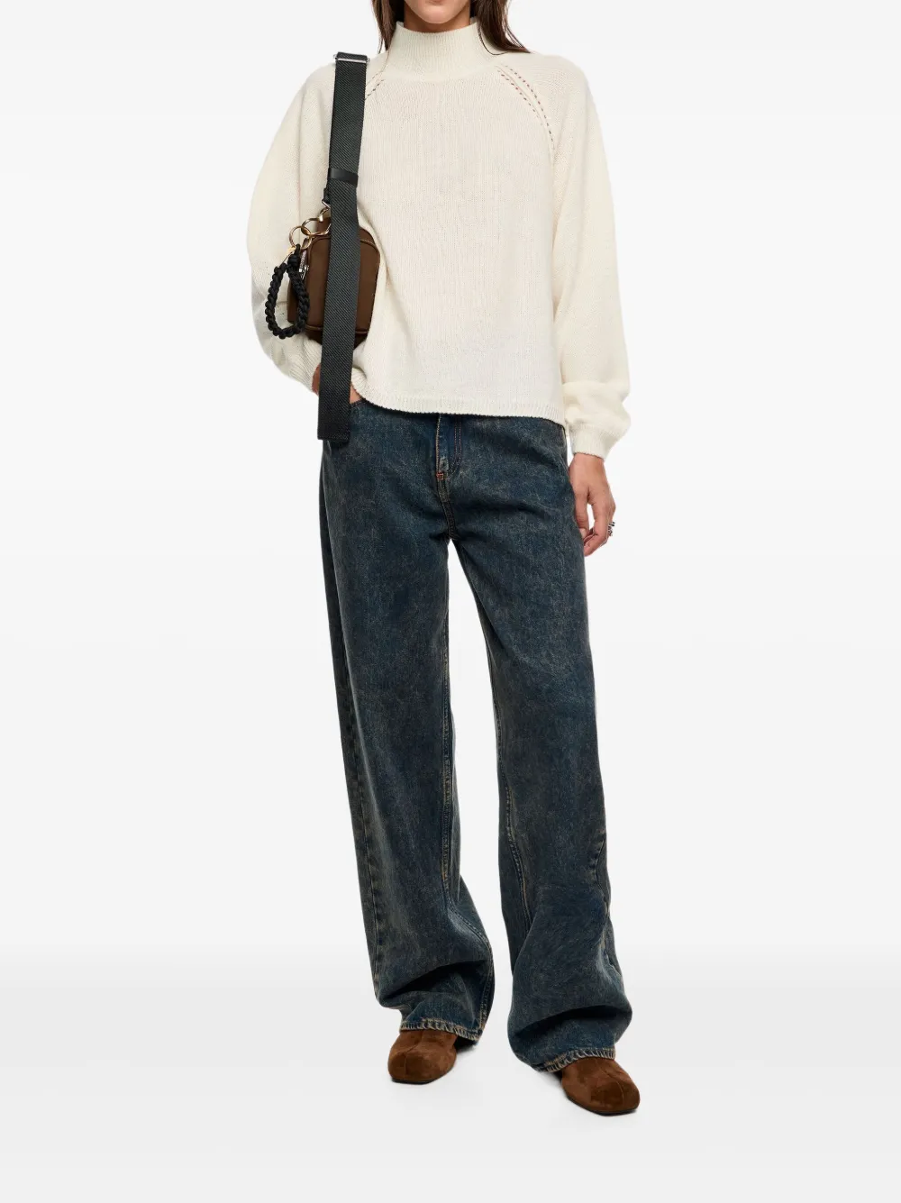 Bimba Y Lola High-neck Openwork Sweater In Multi