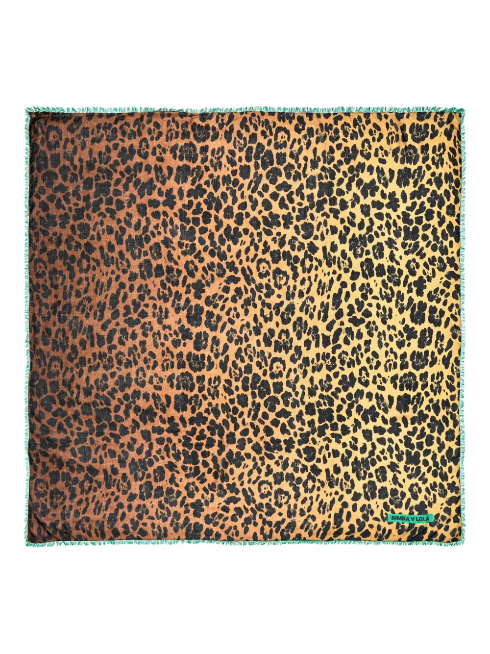 Bimba y Lola animal-print fringed scarf | Brown | Image 1