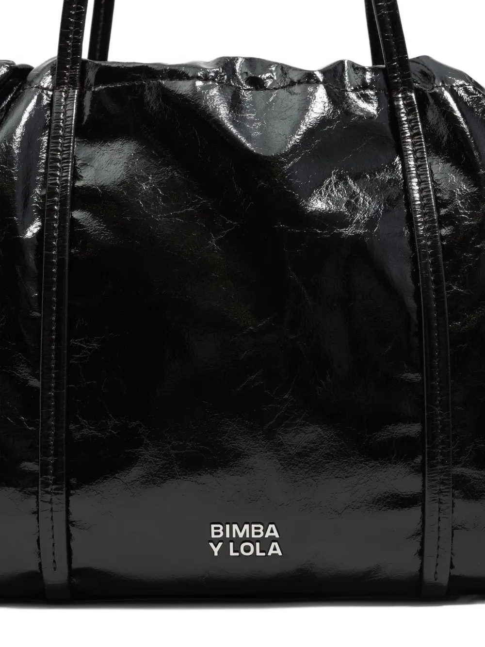 Bimba Y Lola Gathered Shoulder Bag In Black