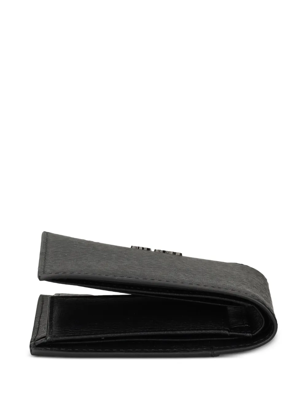  Calvin Klein Logo-plaque Leather Wallet - Black 