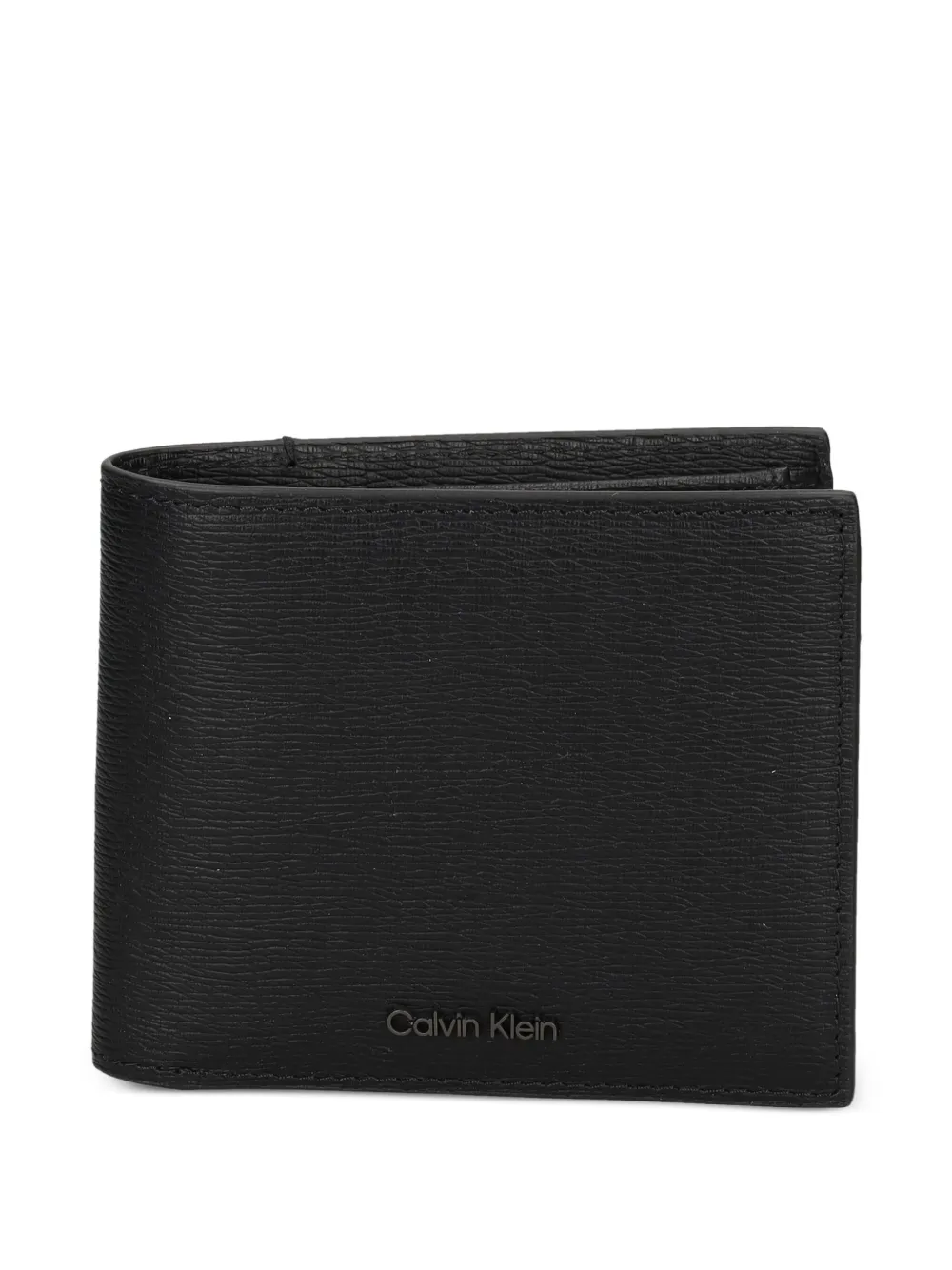 Calvin Klein logo-plaque leather wallet - Nero
