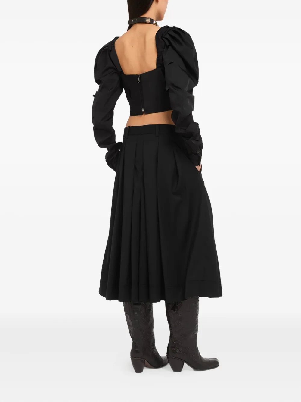 Vivienne Westwood Wide-leg Trousers Pleated Design In Black
