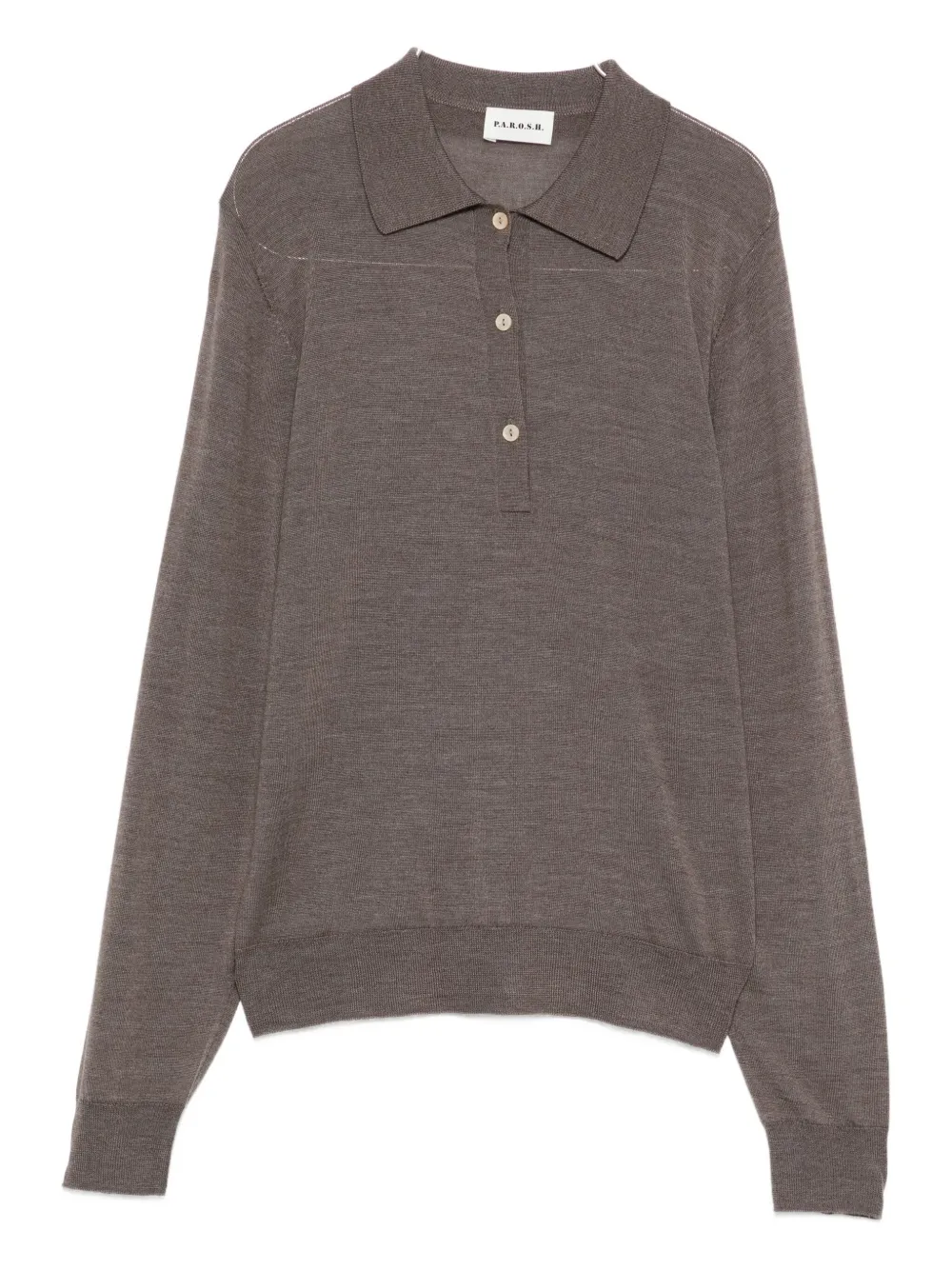 P.a.r.o.s.h Buttoned Collar Sweater In Brown