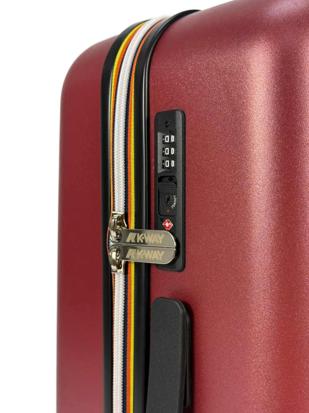 K-Way Rolkoffer met logo-reliëf Rood