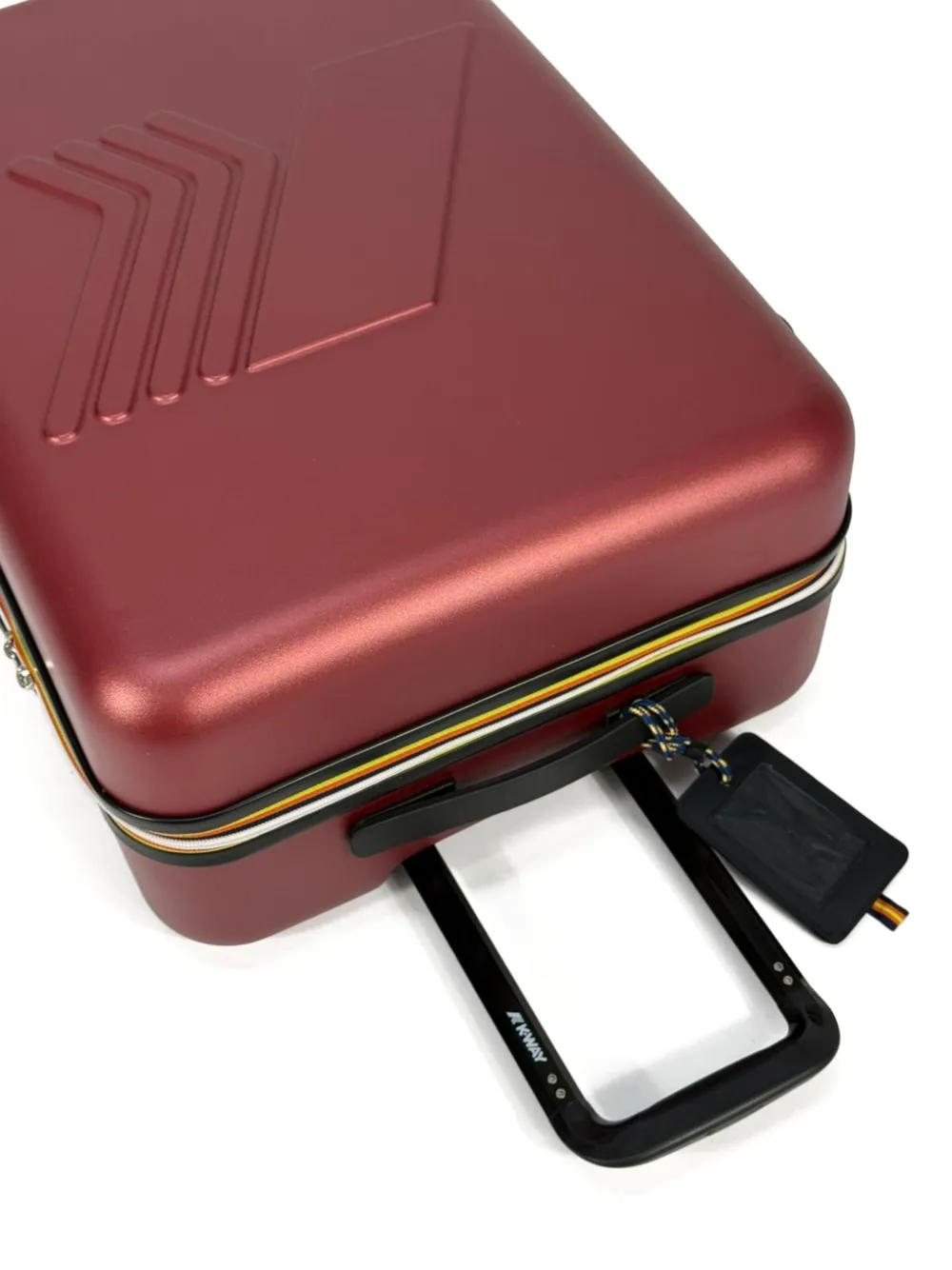 K-Way Rolkoffer met logo-reliëf Rood