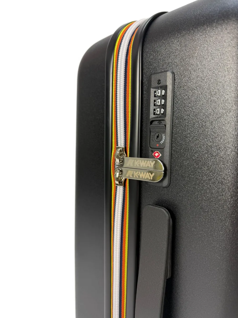 K-Way Rolkoffer met logo-reliëf en vier wielen Zwart