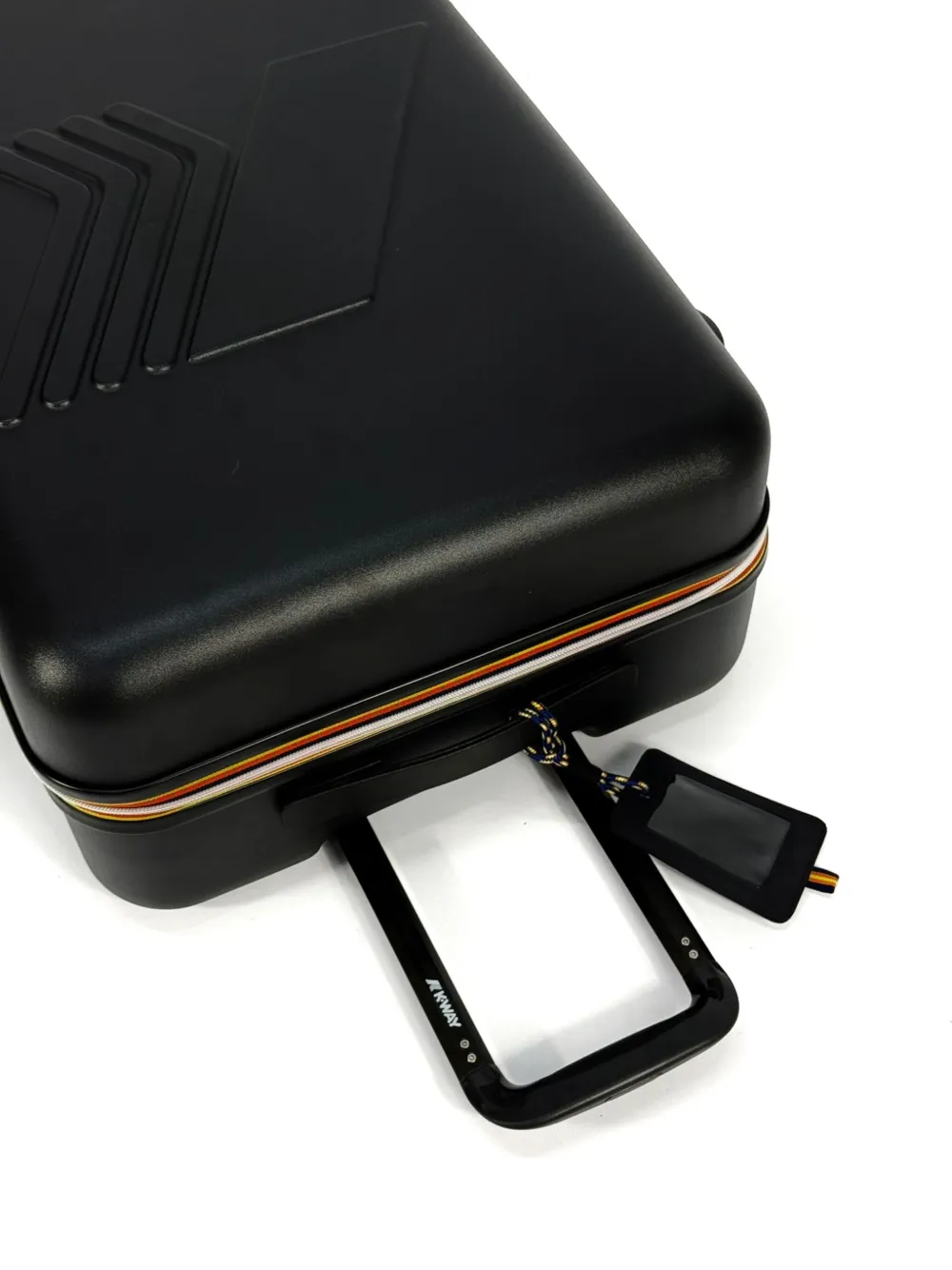 K-Way Rolkoffer met logo-reliëf en vier wielen Zwart