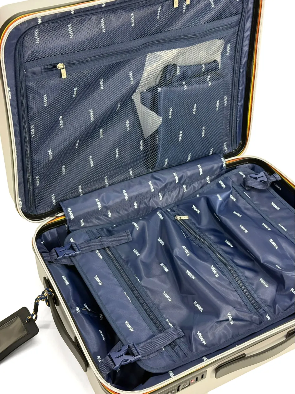 K-Way Rolkoffer met logo-reliëf Grijs