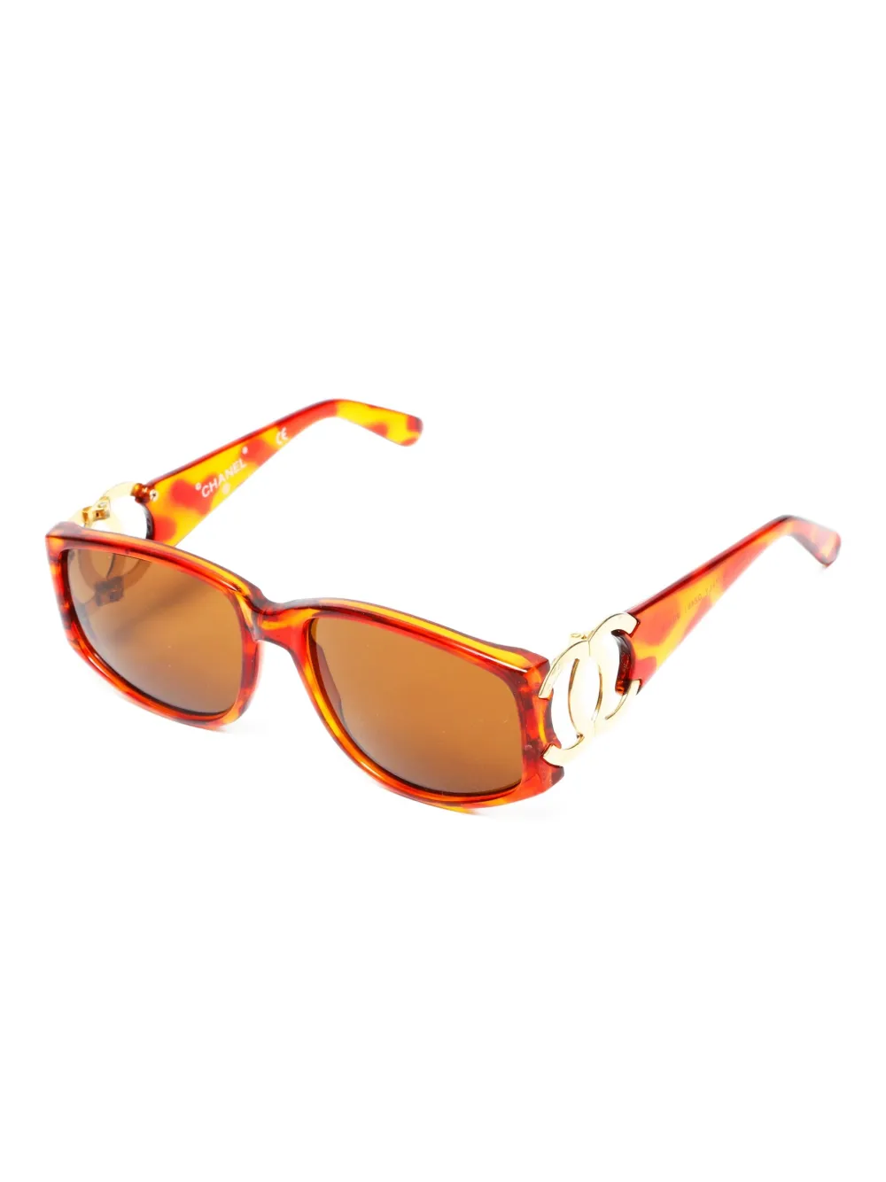 CHANEL Pre-Owned  1990-2000s CC geometric-frame sunglasses | Image 2