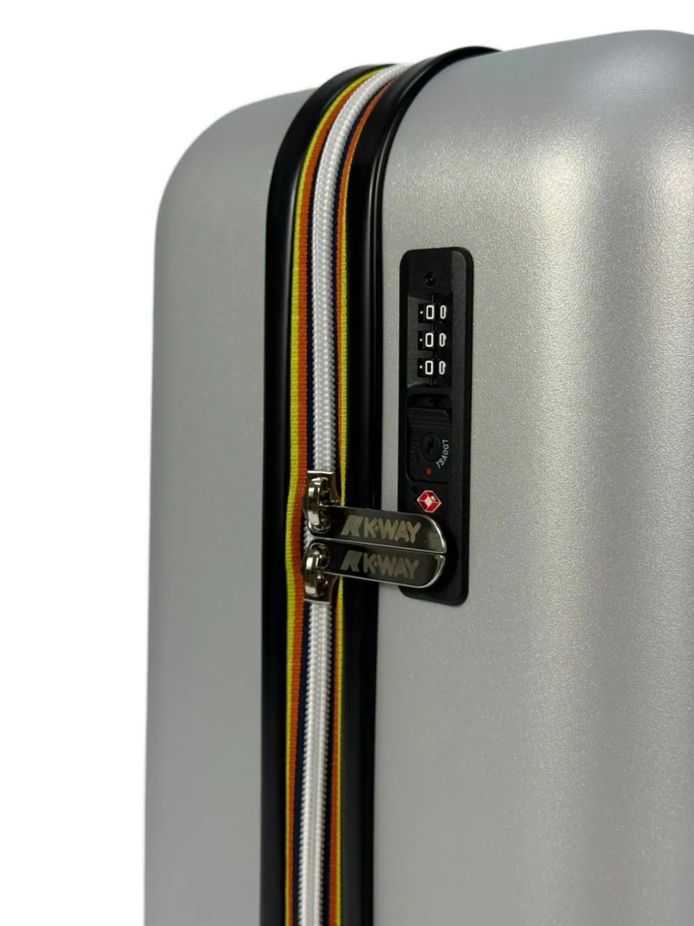 K-Way Rolkoffer met logo-reliëf Grijs