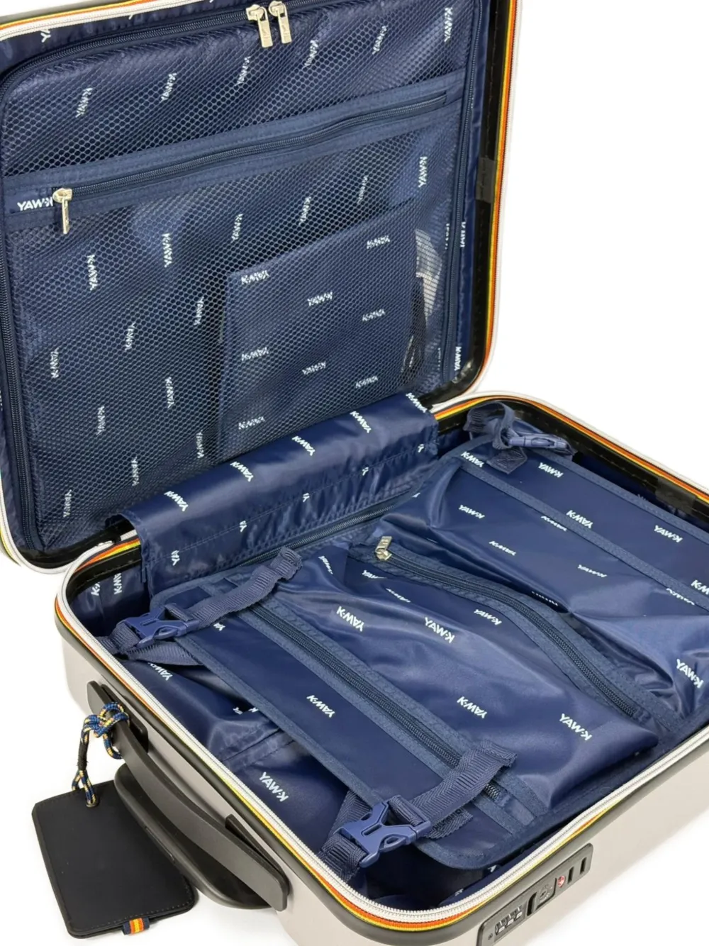 K-Way Rolkoffer met logo-reliëf Grijs