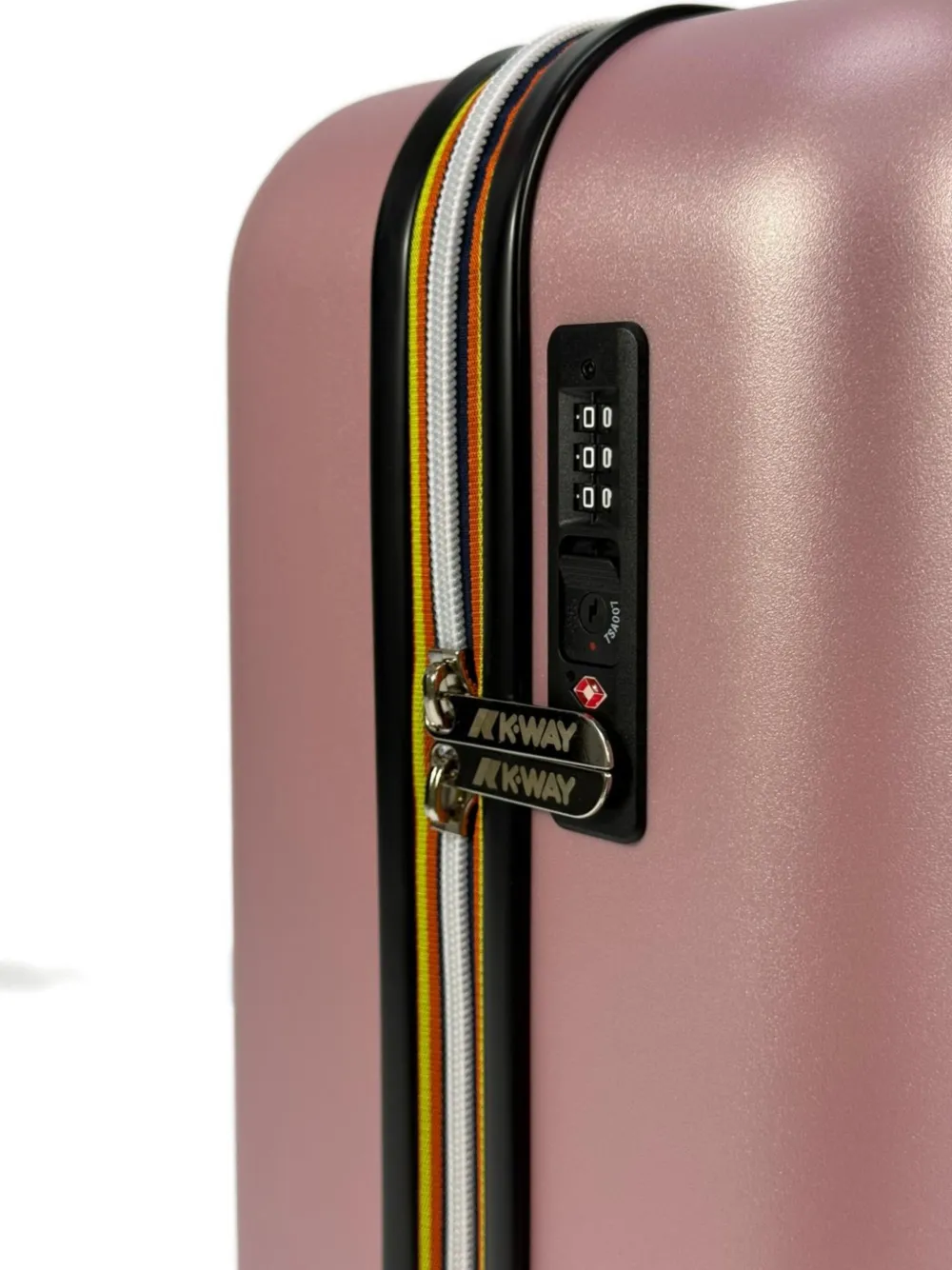K-way Embossed-logo Wheeled Luggage In Pink