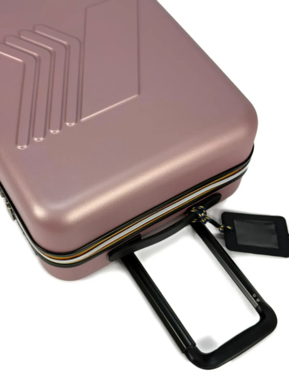 K-way Embossed-logo Wheeled Luggage In Pink