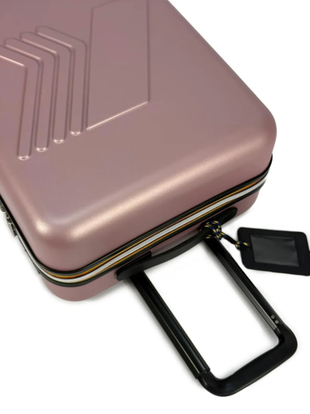 K-Way Rolkoffer met logo-reliëf Roze