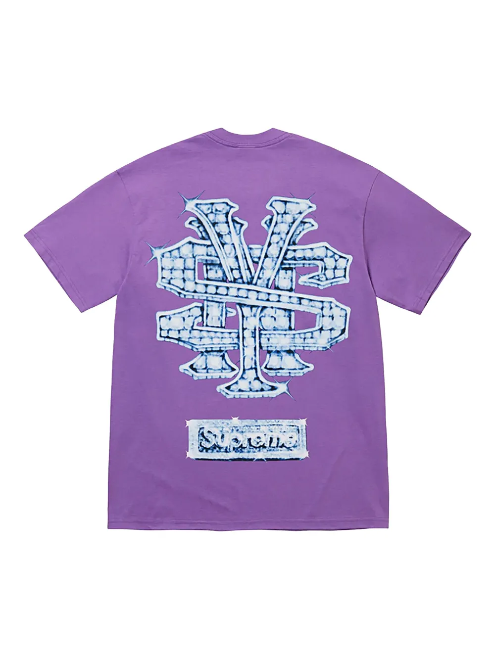 Supreme Snowman Graphic T-shirt In Purple